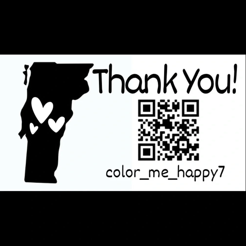 100 Personalized Thank You Thermal Stickers Your State and Closet Name / QR code